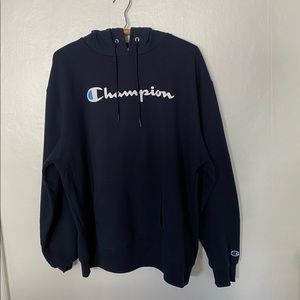 Navy Blue Champion Hoodie Sweatshirt